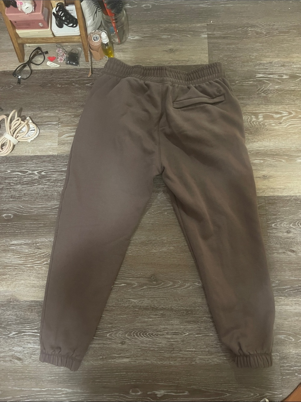 Men's Brown Elastic Waist Joggers - Casual Comfort